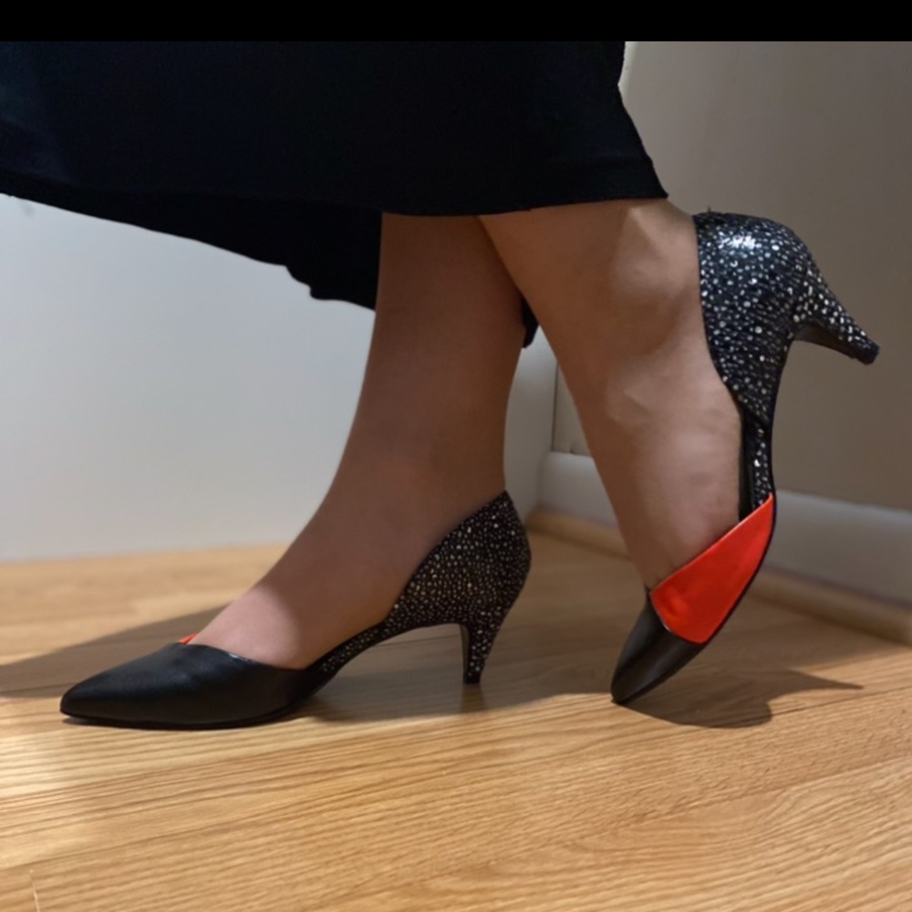 Nine West Unique Three Tone Heels